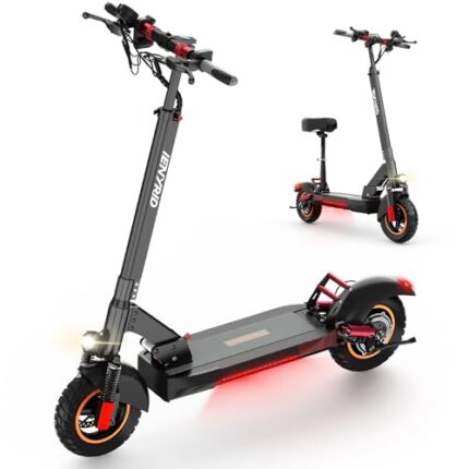 Ienyrid M4 Electric Scooter with Seat for Adults, 28 Mph Max Speed & 31 Miles Max Range,10 Inch Tires Big Heavy Duty Offroad Electric Scooters 330lbs Weight, 800w Motor Folding Commute E Scooter Adult