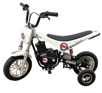 Burromax TT250 Electric Dirt Bike for Kids, 250w 24v 7ah, 2 Speeds, 14 Mph, Up to 150lb Rider, Off-Road Electric Mini Bike